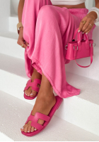 Skórzane Žabky  Ashley čokoládové