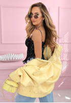 Gorsetowy top z koronką Chloe béžový