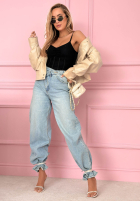 Gorsetowy top na ramiączkach Hello Beautiful ecru