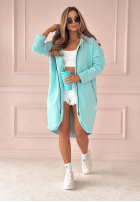 Długa Mikina s kapucí Peaceful Mind blankytná