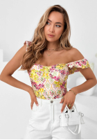 Kwieciste body na ramiączkach Blossom Ballet pudrová růžová