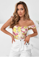 Kwieciste body na ramiączkach Blossom Ballet pudrová růžová