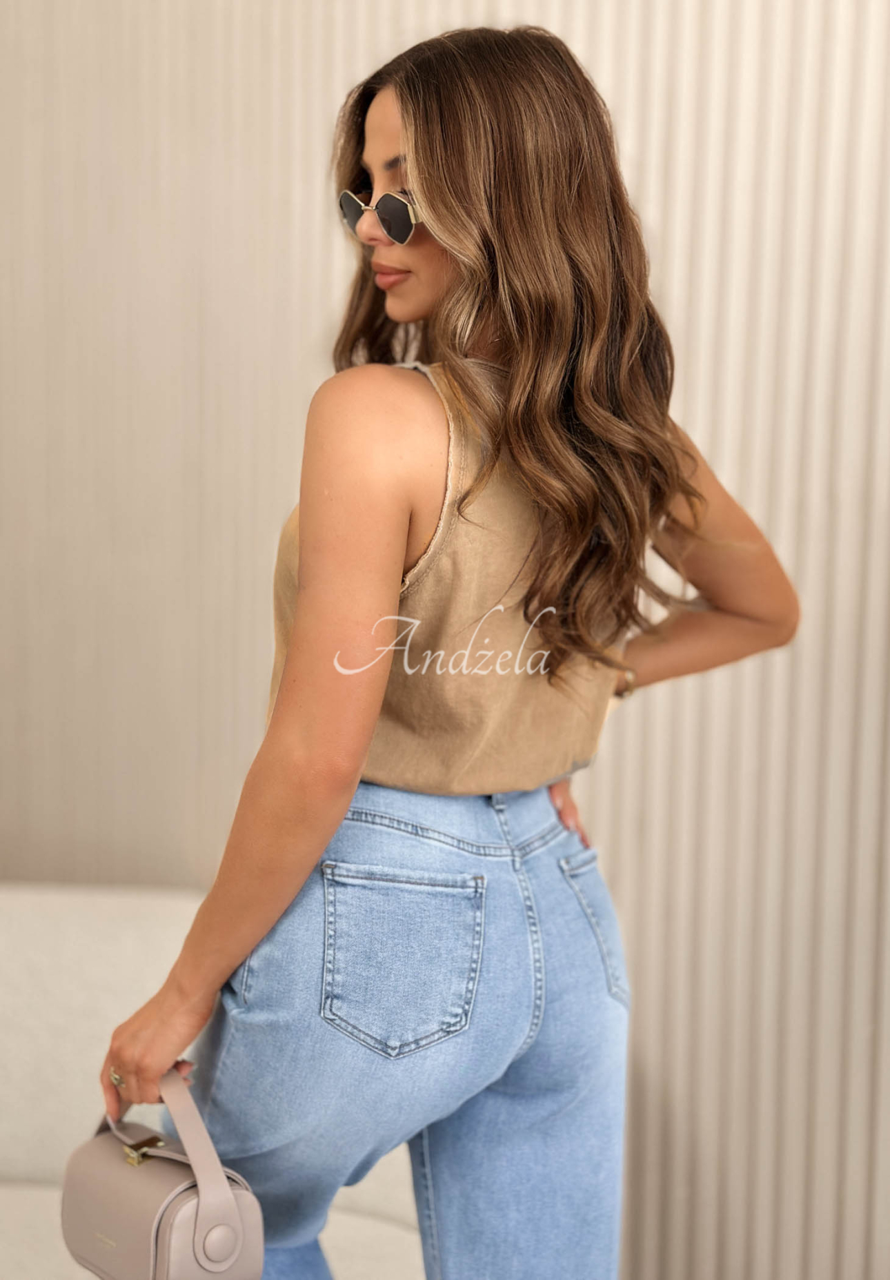 Top s výstřihem Sea And Me velbloudí