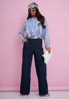 Kalhoty z paskiem Arianna modré