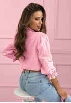 Košile z koronkowymi falbankami Sweet Lace pudrová růžová