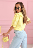 Košile z kołnierzem w paski Kaya blankytná