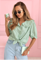 Košile z kołnierzem w paski Kaya blankytná