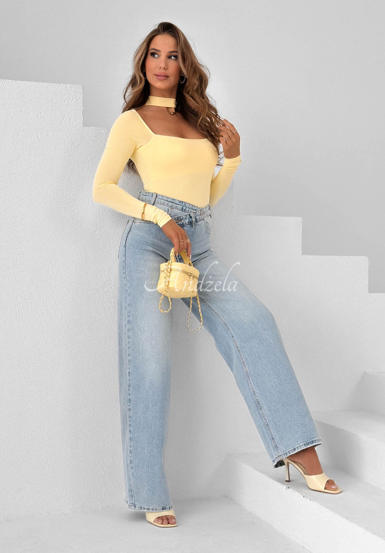 Body s chokerem Dreamy Day žluté