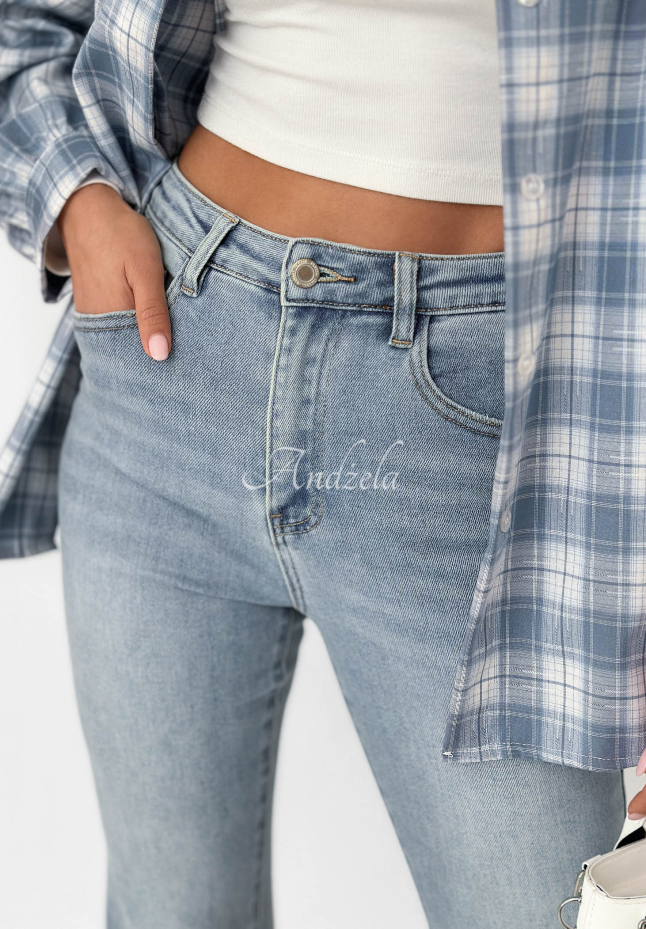 Zvonové džíny Denim Elegance modré