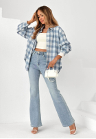 Kalhoty džínové  dzwony Denim Elegance modré