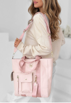 Skórzana Kabelka Georgina pudrová růžová