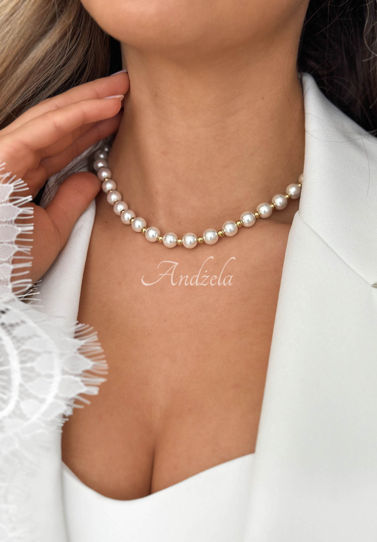 Náhrdelník z perel Pearl Harmony zlatý