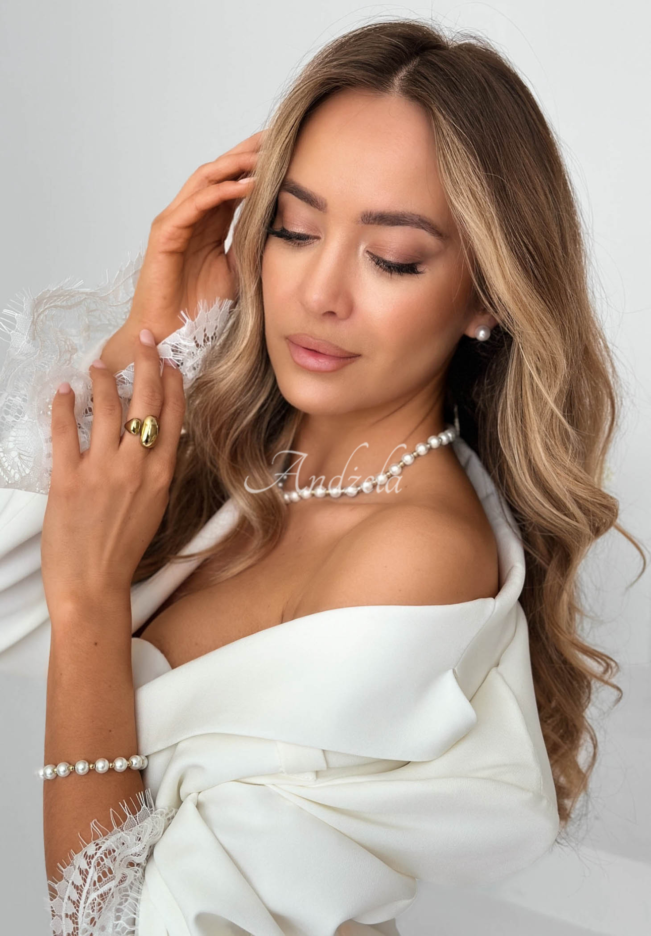 Náhrdelník z perel Pearl Harmony zlatý