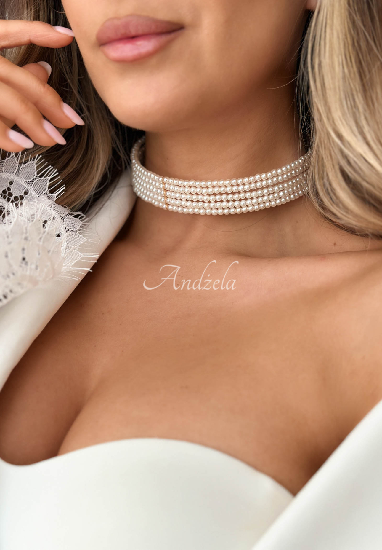 Náhrdelník s perličkami Elegant Pearl zlatá