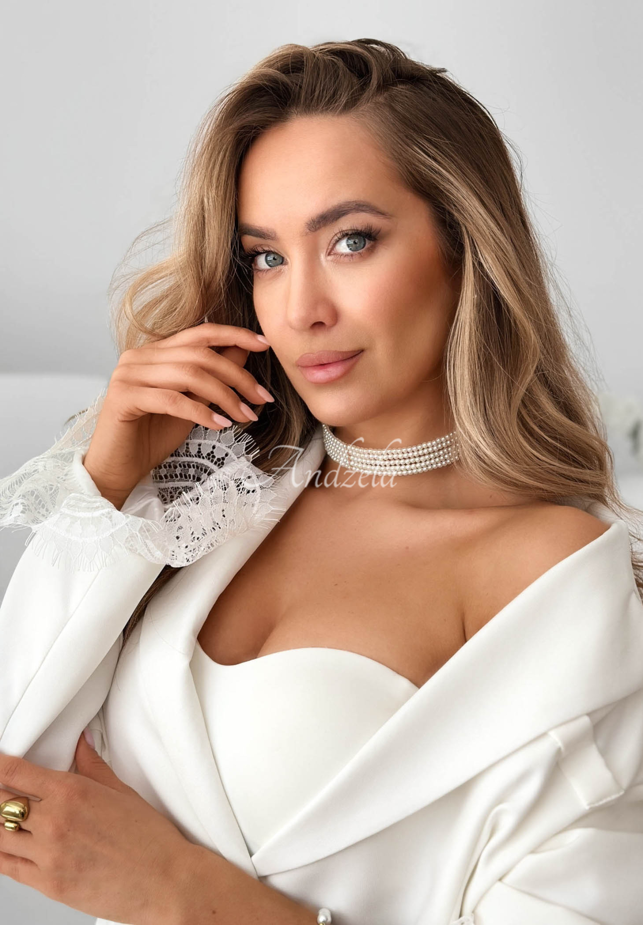 Náhrdelník s perličkami Elegant Pearl zlatá