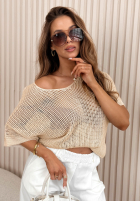 Lehký ażurowy Svetr oversize Sweet Gelato růžový