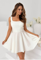 Šaty mini z kokardą Take The Style ecru