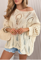 Ażurowy Svetr Nayami ecru