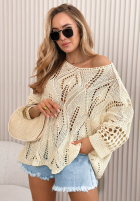 Ażurowy Svetr Nayami ecru