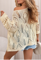 Ażurowy Svetr Nayami ecru