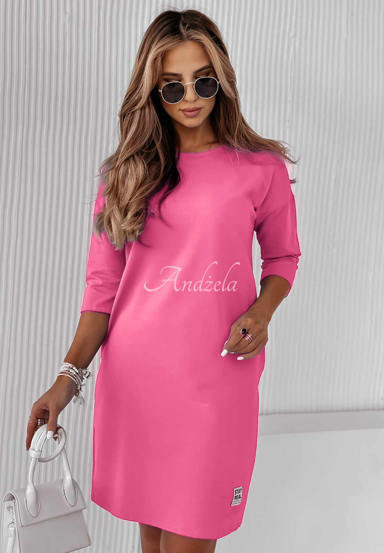 Šaty Tunika s kapsami Stay Real fuchsiová