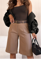 materiálové spodenki bermudy Let It Be béžové