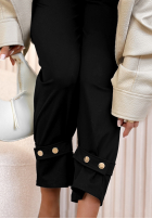 materiálové Kalhoty Classic Fit černé