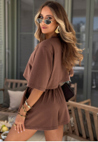 Krótkie bawełniane spodenki Silent Hour čokoládové