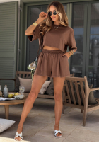 Bawełniany Tričko z poduszkami Silent Hour čokoládový