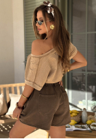 džínové  Kraťasy Safari Trip žluté