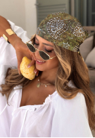 Wzorzysta Šátky Print Story khaki