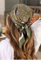 Wzorzysta Šátky Print Story khaki