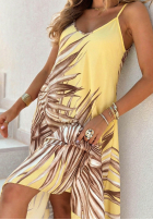 Wzorzysta Šaty maxi na ramiączkach Palmira pistáciová