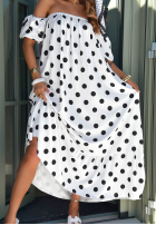 Sukně z falbanką w Bodky  Dotty Days ecru