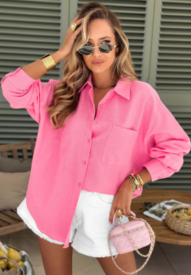 Bavlněn&aacute; ko&scaron;ile oversize Sunny Life růžov&aacute;