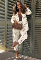 Kalhoty w Bodky  Timeless Dots ecru