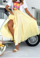 Sukně maxi ombre Anessia biało-růžová