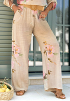 Souprava Halenka i Kalhoty w kwiaty Sunny Harmony béžový