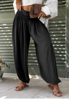 Zwiewne Kalhoty haremki ze ściągaczami Coastal Sand bílé