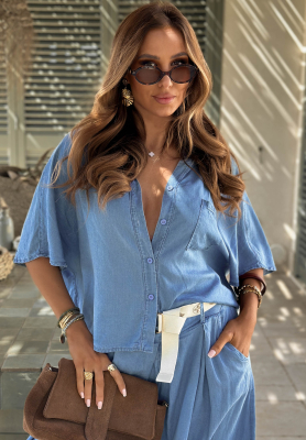 Ko&scaron;ile s kapsičkou z lyocellu Italian Sky modr&aacute;