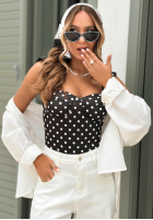 Body na ramínka s puntíky Blossom Ballet černé