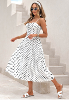 Šaty maxi na ramiączkach w Bodky  Mia Dotti Bílá