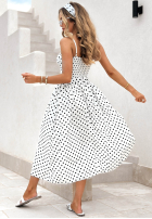 Šaty maxi na ramiączkach w Bodky  Mia Dotti Bílá