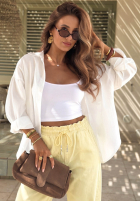 materiálové Kalhoty z gumką pasu