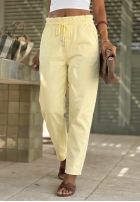 materiálové Kalhoty z gumką pasu