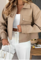 Skórzana Bunda bomberka Less Is More Mokka