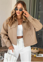 Skórzana Bunda bomberka Less Is More Mokka