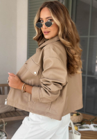 Skórzana Bunda bomberka Less Is More Mokka