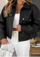 Skórzana Bunda bomberka Less Is More Mokka