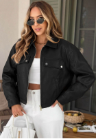 Skórzana Bunda bomberka Less Is More Mokka